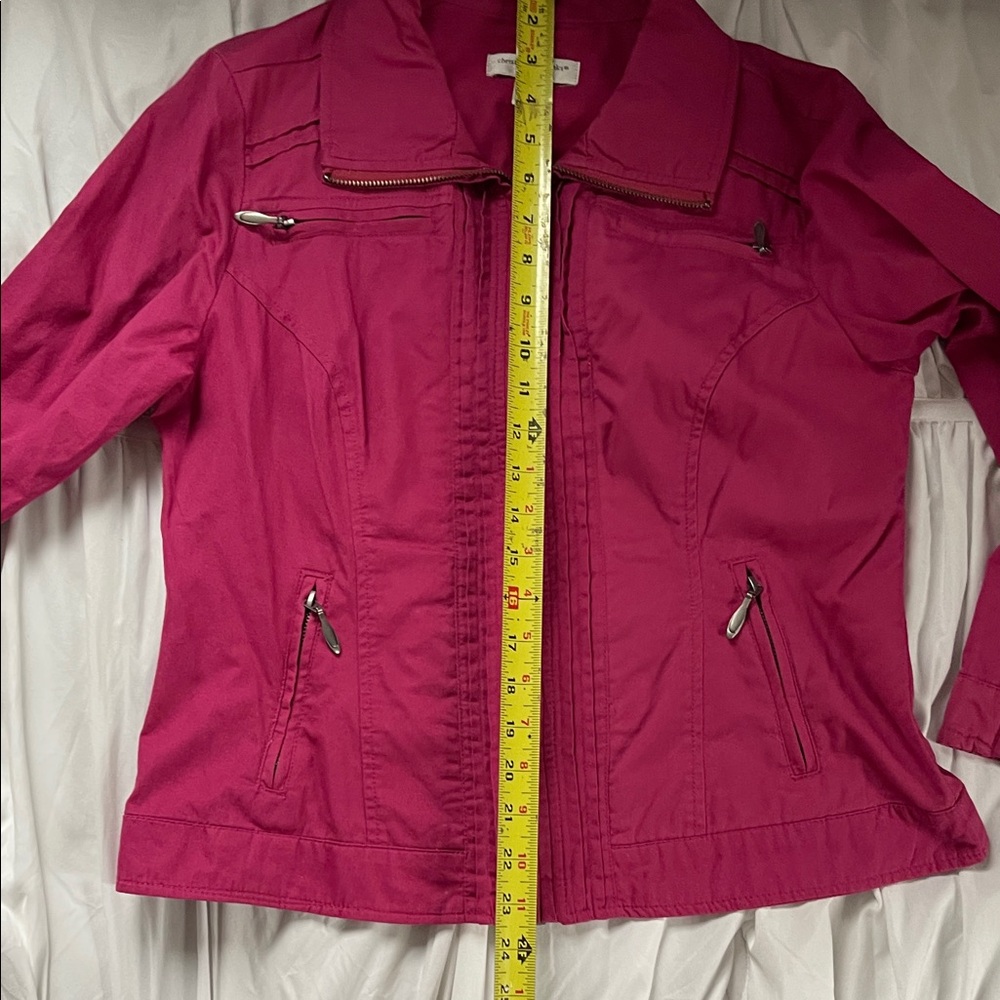 Christopher & Banks Fuchsia Utility Jacket - Picture 4 of 7